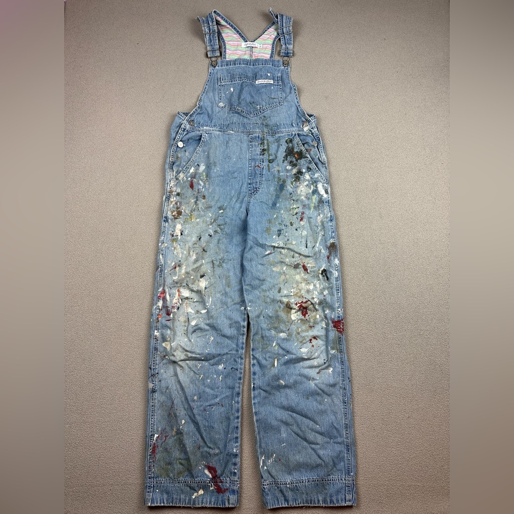 Vintage fresh produce Light Blue Denim Overalls painter artist